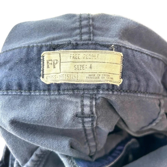 Free People Corduroy Overall‎ Mini Dress Navy Blue Size 4 - Picture 6 of 6